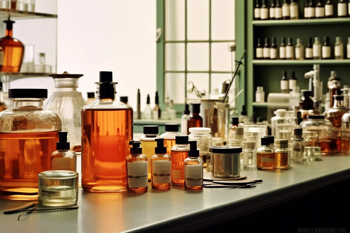 photography-of-a-clean-chemical-lab-and-some-bottles-of-perfume-containing-synthetic-ingredients